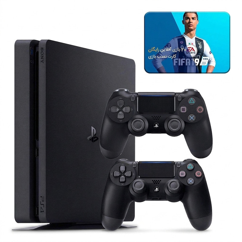 کنسول بازی سونی مدل Playstation 4 Slim ریجن 2 کد CUH-2216B ظرفیت 1 ترابایت به همراه 20 عدد بازی 